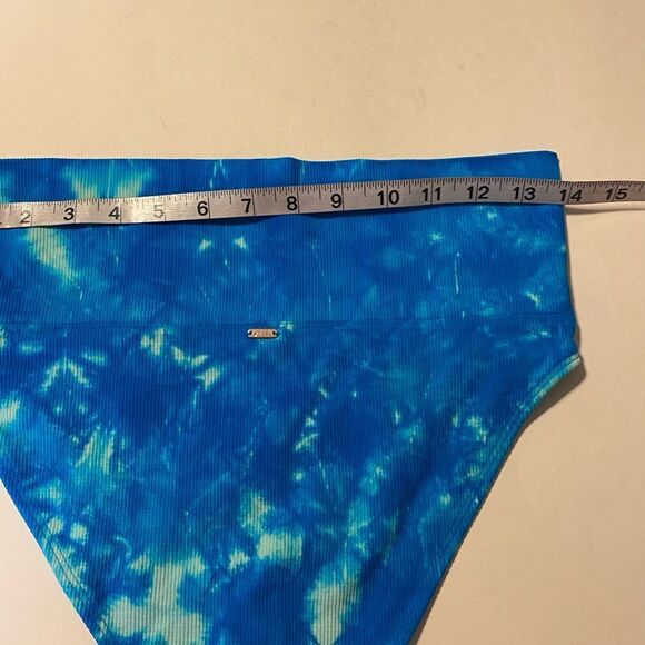 Victoria's Secret Pink hi Cut high-rise bikini bottom blue tie-dye cheeky L - Picture 5 of 8